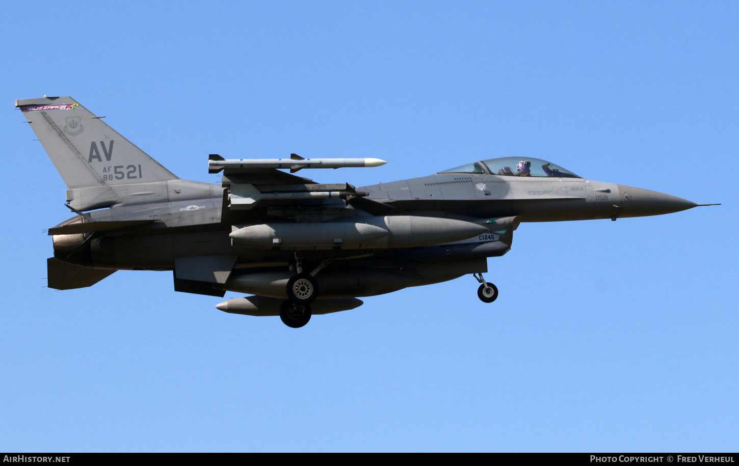 Aircraft Photo of 88-521 | Lockheed Martin F-16C Fighting Falcon | AirHistory.net #708089