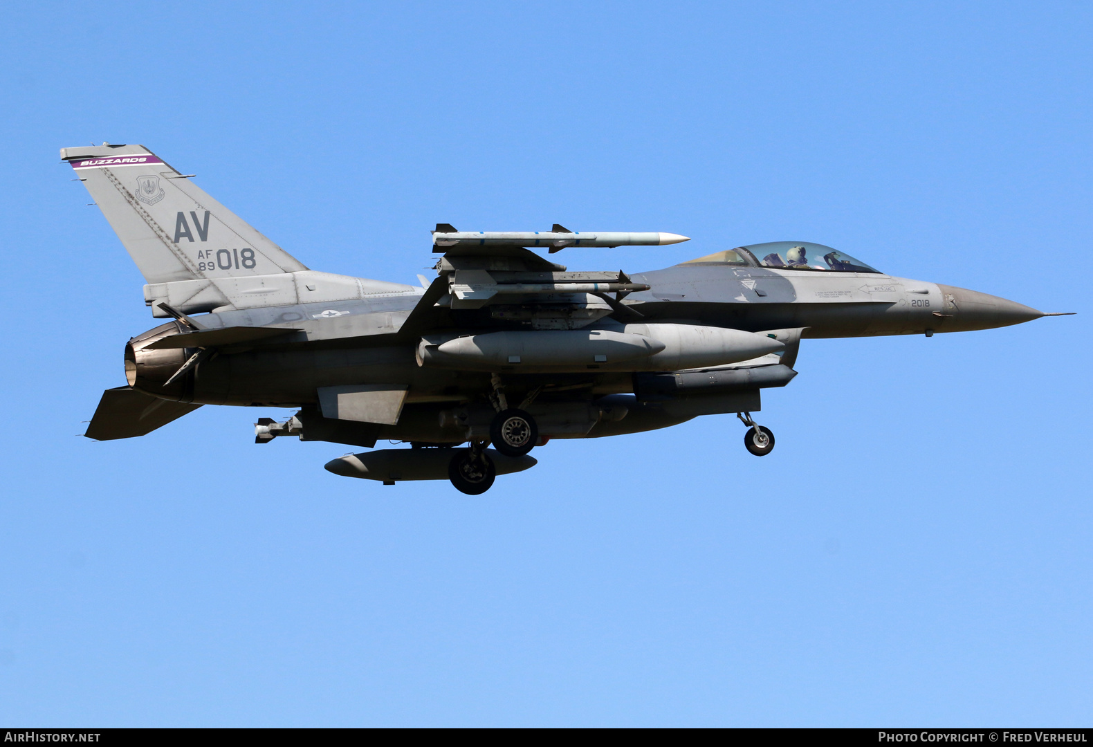 Aircraft Photo of 89-2018 / AF89-018 | Lockheed Martin F-16CM Fighting Falcon | USA - Air Force | AirHistory.net #708102