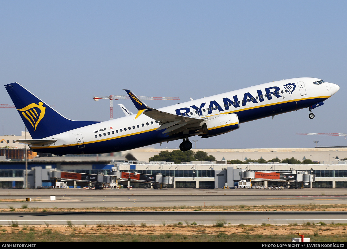 Aircraft Photo of 9H-QCP | Boeing 737-8AS | Ryanair | AirHistory.net #708103