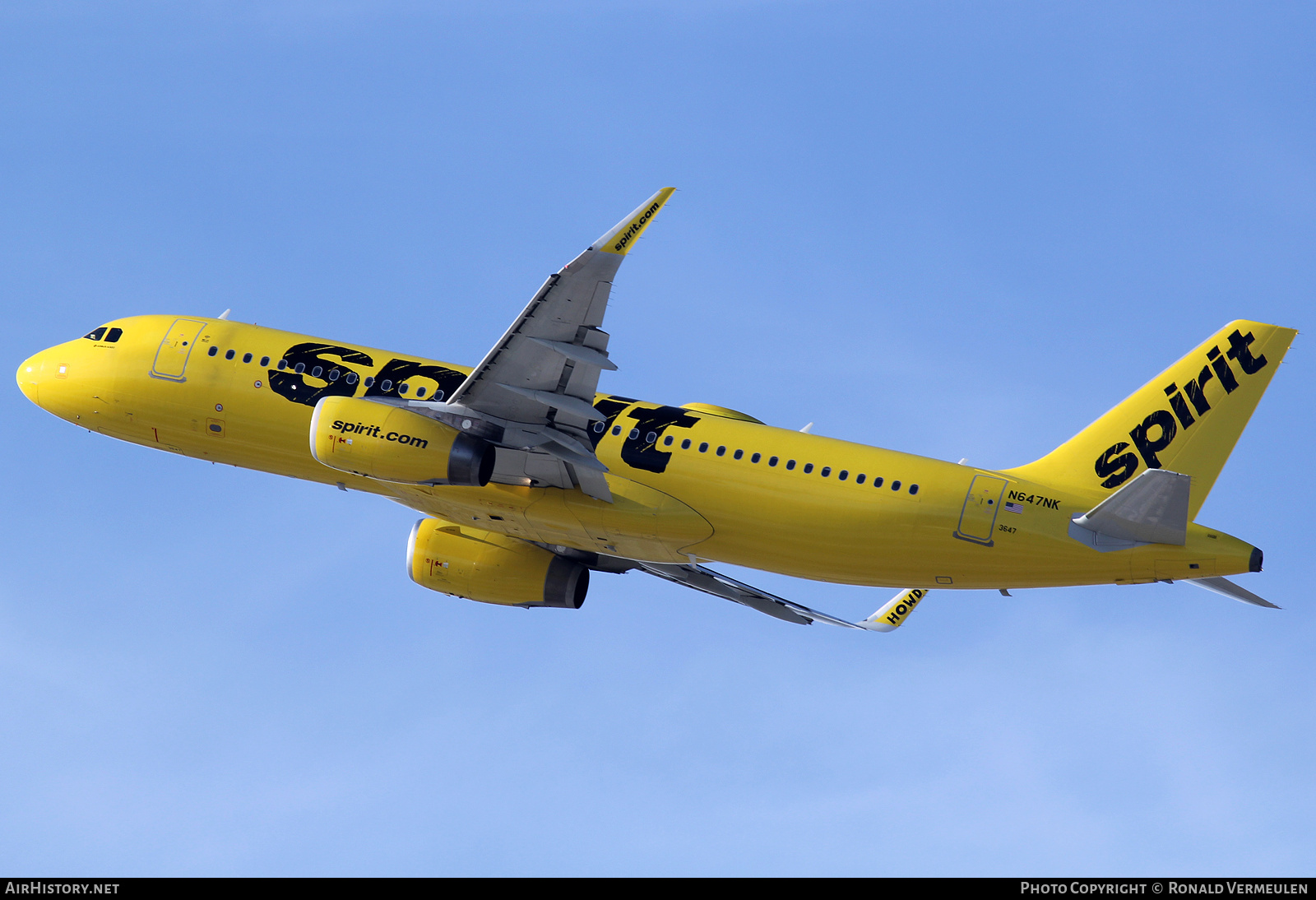 Aircraft Photo of N647NK | Airbus A320-232 | Spirit Airlines | AirHistory.net #708148