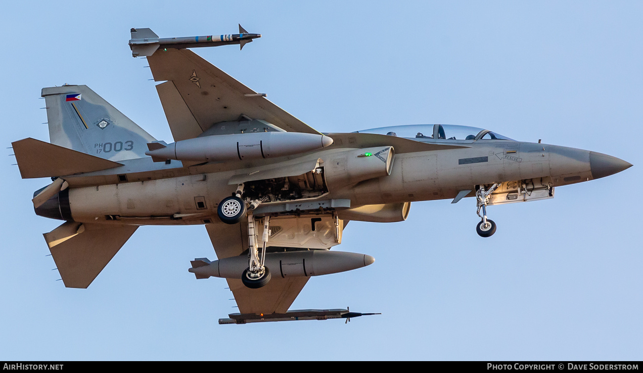 Aircraft Photo of 17-003 / PH17-003 | Korea Aerospace T-50PH Golden Eagle | Philippines - Air Force | AirHistory.net #708370