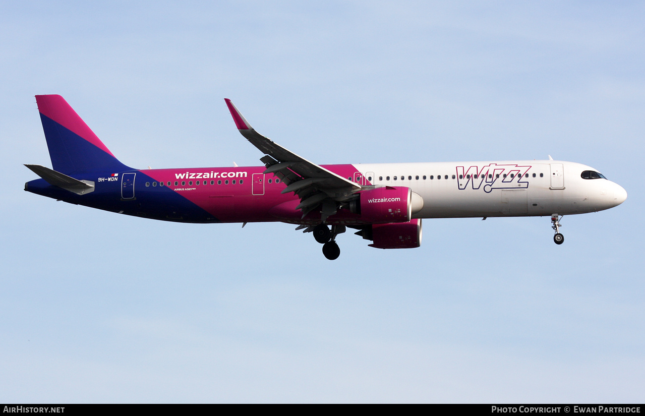 Aircraft Photo of 9H-WDN | Airbus A321-271NX | Wizz Air | AirHistory.net #708664