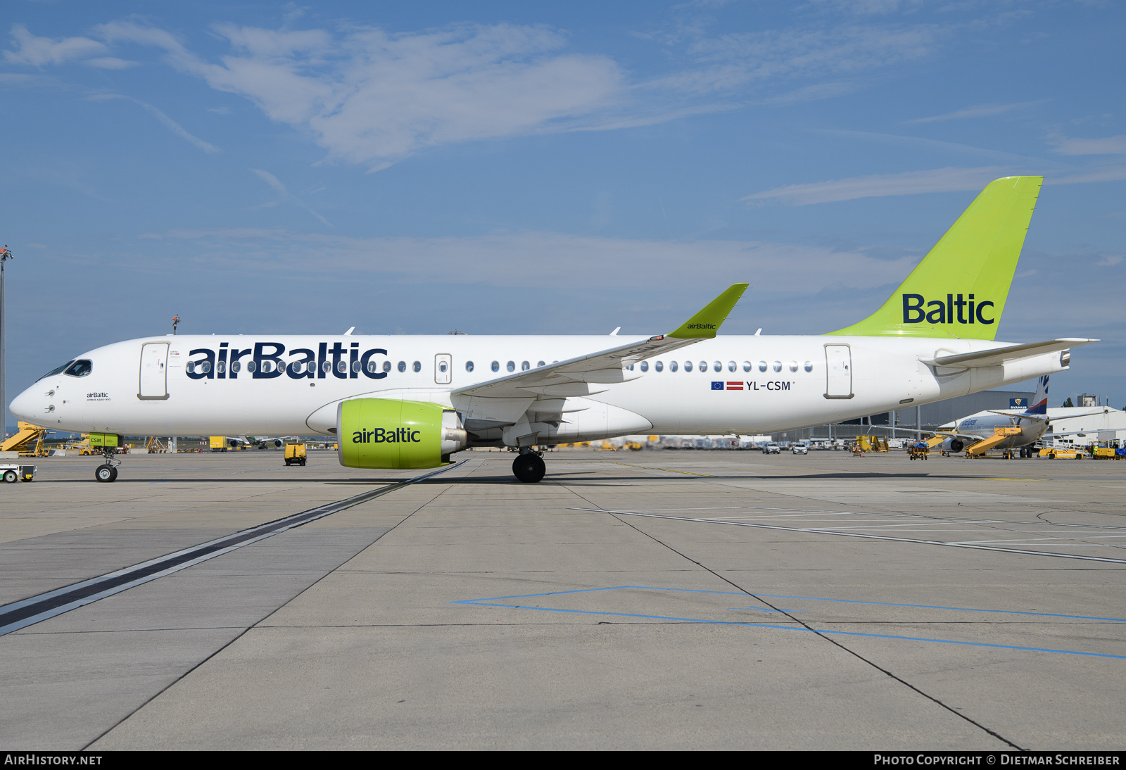 Aircraft Photo of YL-CSM | Airbus A220-371 (BD-500-1A11) | AirBaltic | AirHistory.net #708673