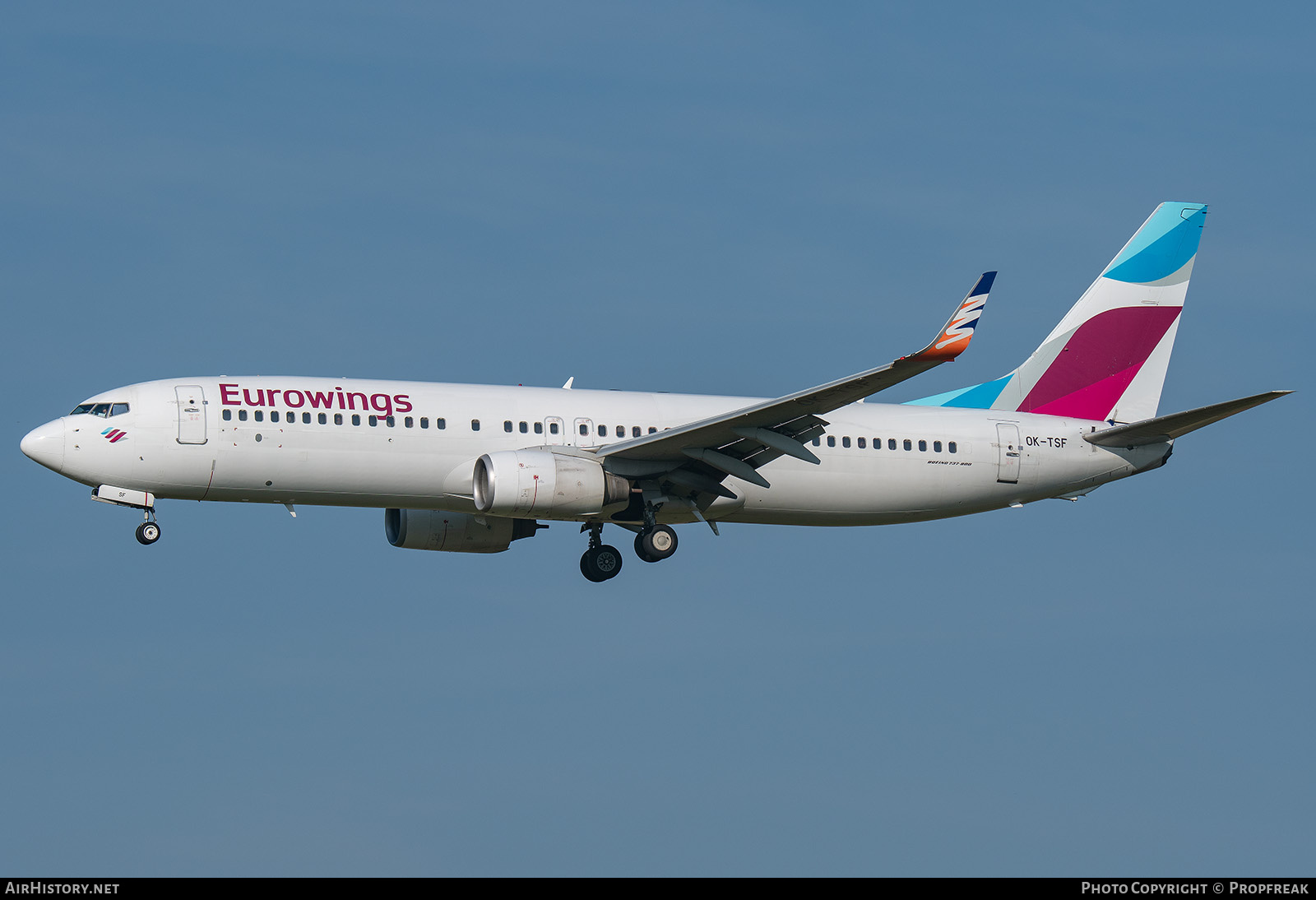 Aircraft Photo of OK-TSF | Boeing 737-8GJ | Eurowings | AirHistory.net #708791