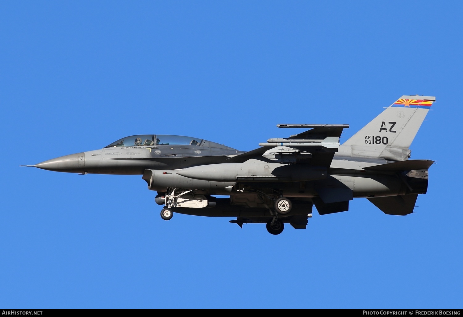 Aircraft Photo of 83-1180 / AF83-180 | General Dynamics F-16D Fighting Falcon | USA - Air Force | AirHistory.net #708933