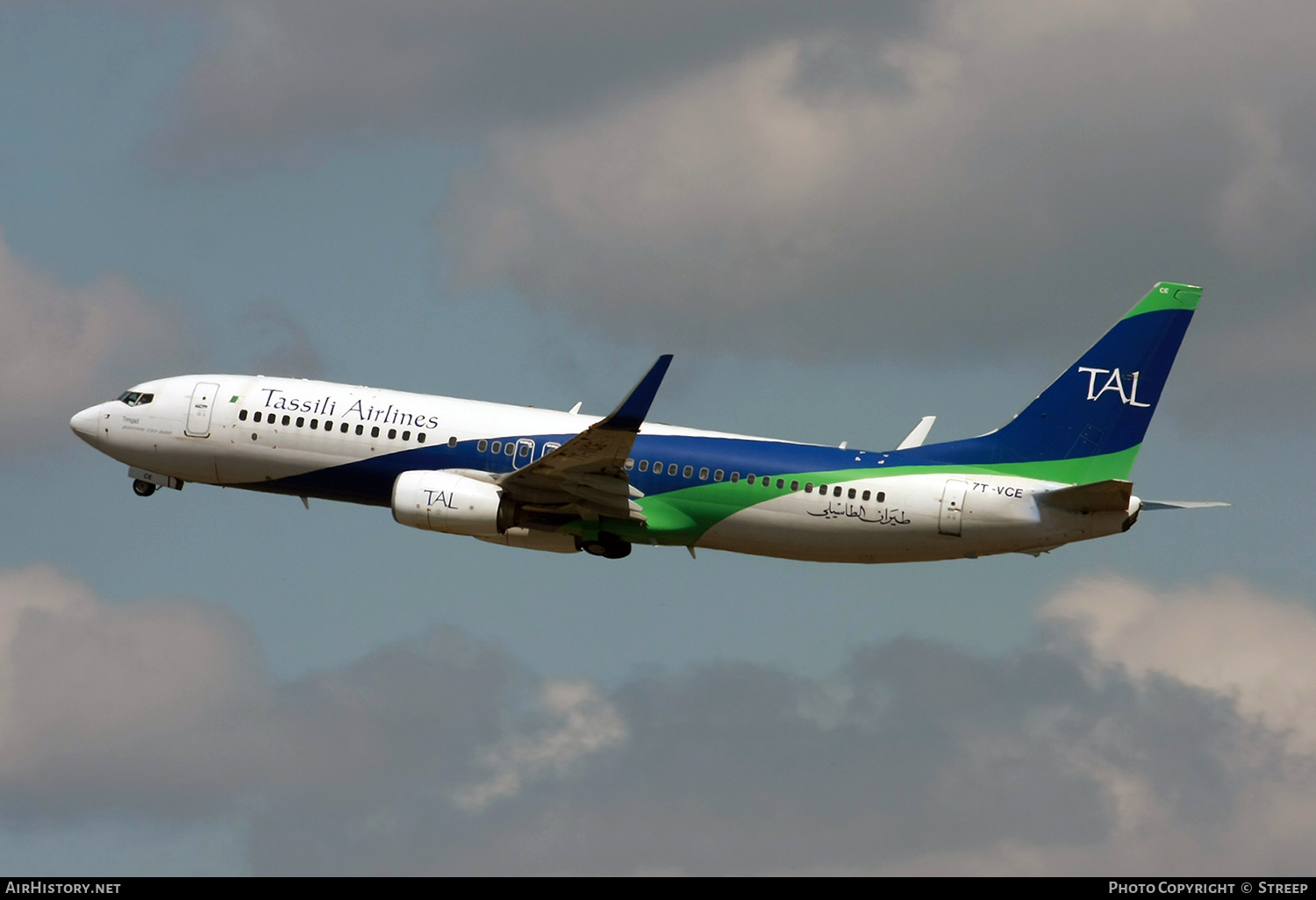 Aircraft Photo of 7T-VCE | Boeing 737-800 | Tassili Airlines - TAL | AirHistory.net #708938