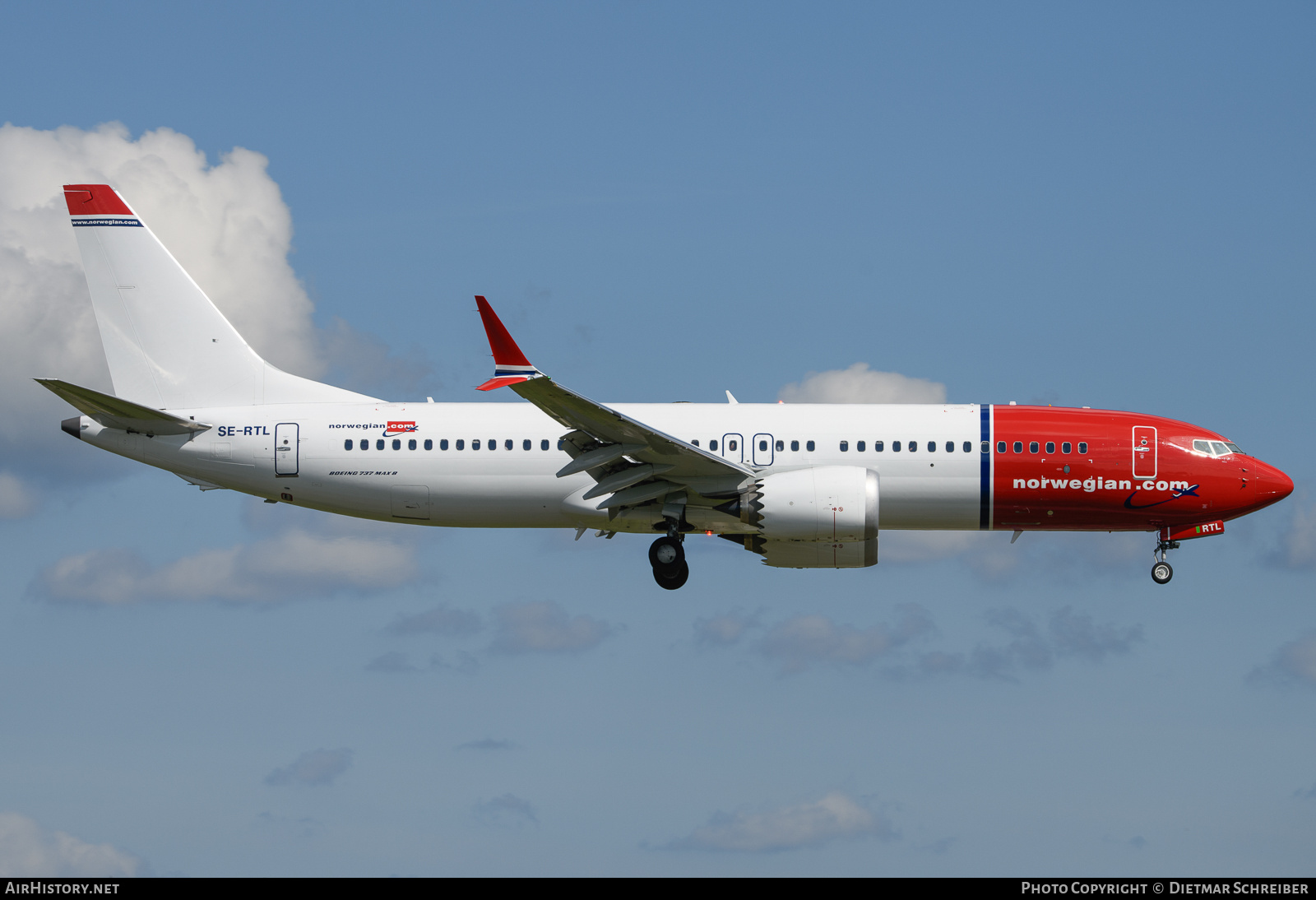 Aircraft Photo of SE-RTL | Boeing 737-8 Max 8 | Norwegian | AirHistory.net #708974