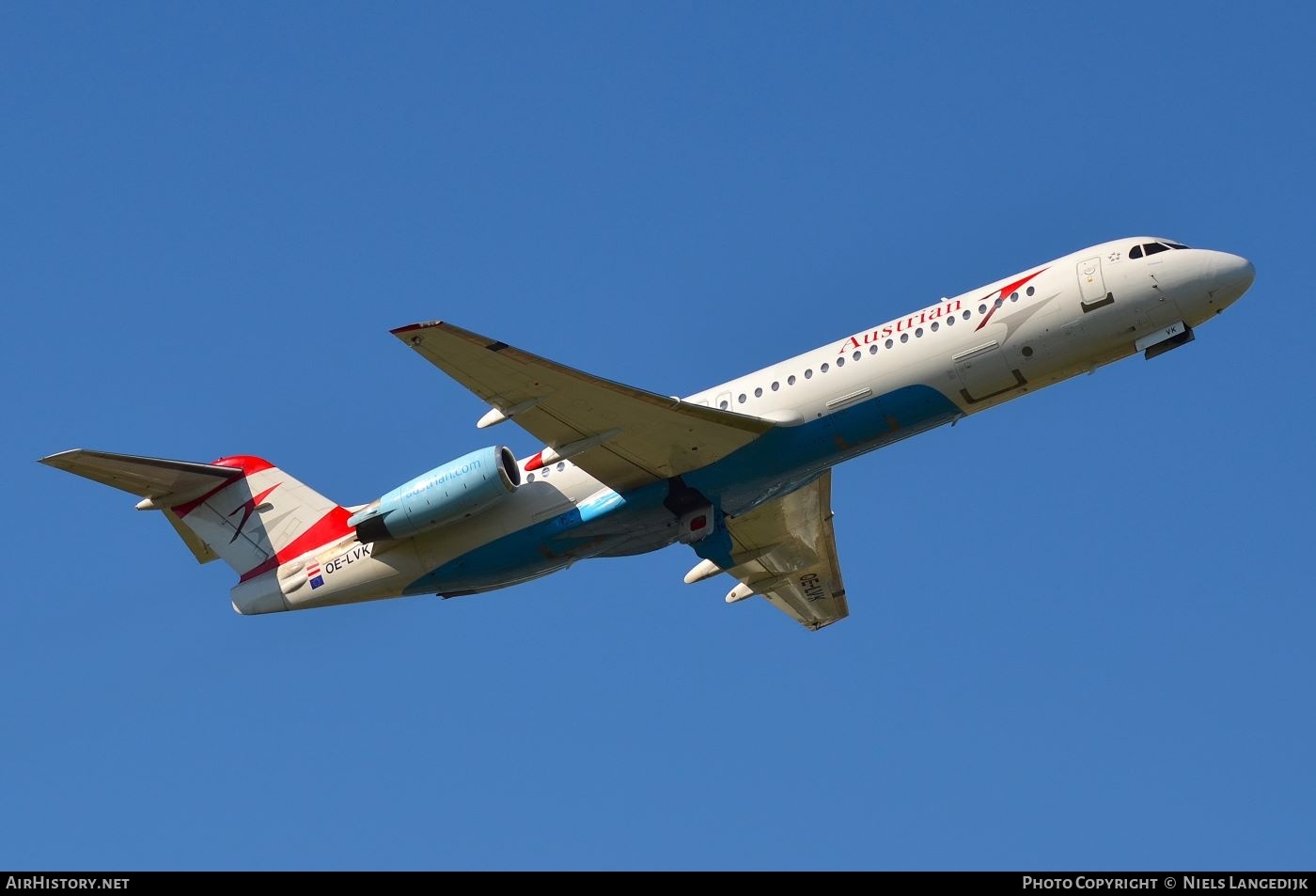 Aircraft Photo of OE-LVK | Fokker 100 (F28-0100) | Austrian Airlines | AirHistory.net #709007
