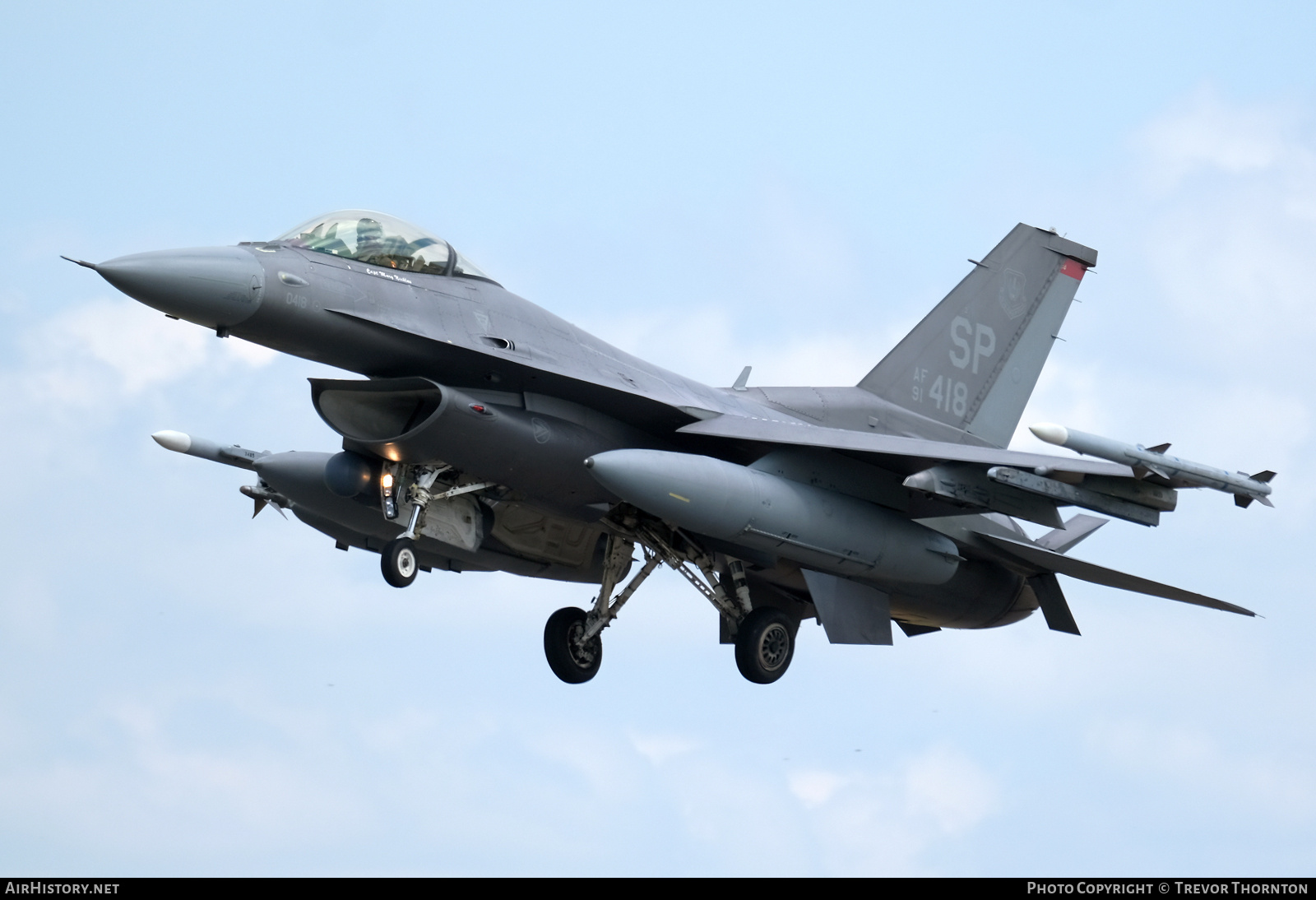 Aircraft Photo of 91-0418 / AF91-418 | Lockheed F-16CM Fighting Falcon | USA - Air Force | AirHistory.net #709058