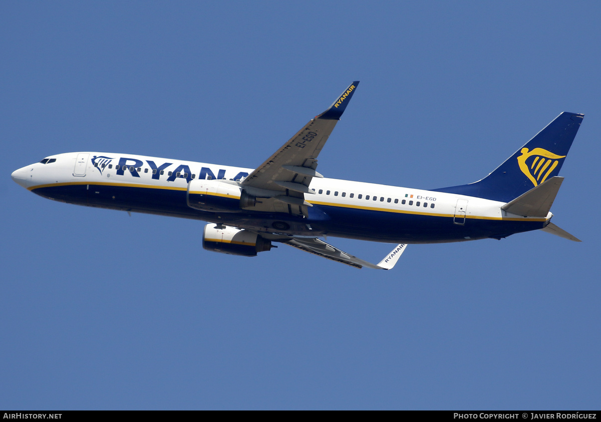 Aircraft Photo of EI-EGD | Boeing 737-8AS | Ryanair | AirHistory.net #709151
