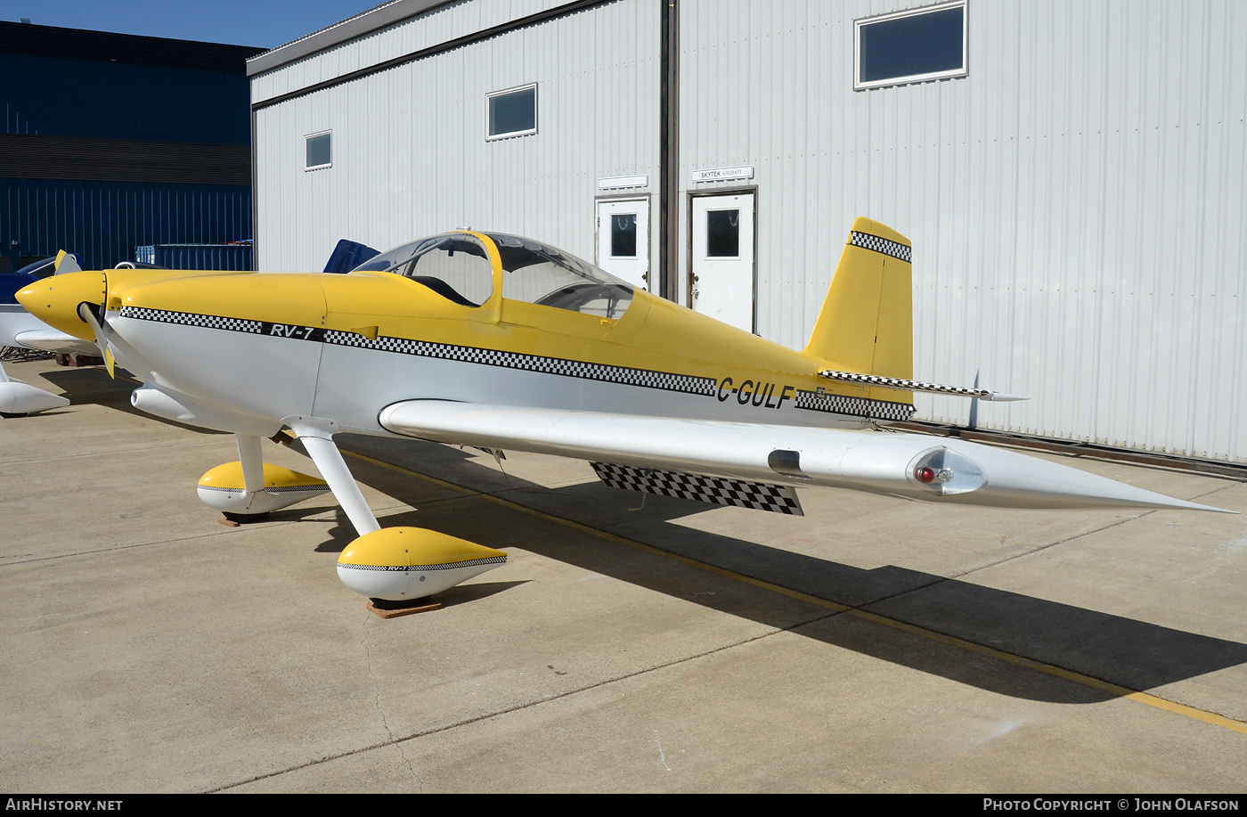Aircraft Photo of C-GULF | Van's RV-7 | AirHistory.net #709269