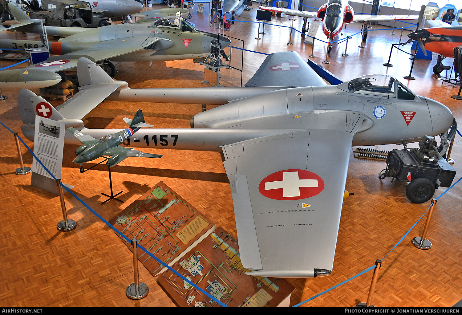 Aircraft Photo of J-1157 | De Havilland D.H. 100 Vampire FB6 | Switzerland - Air Force | AirHistory.net #709295