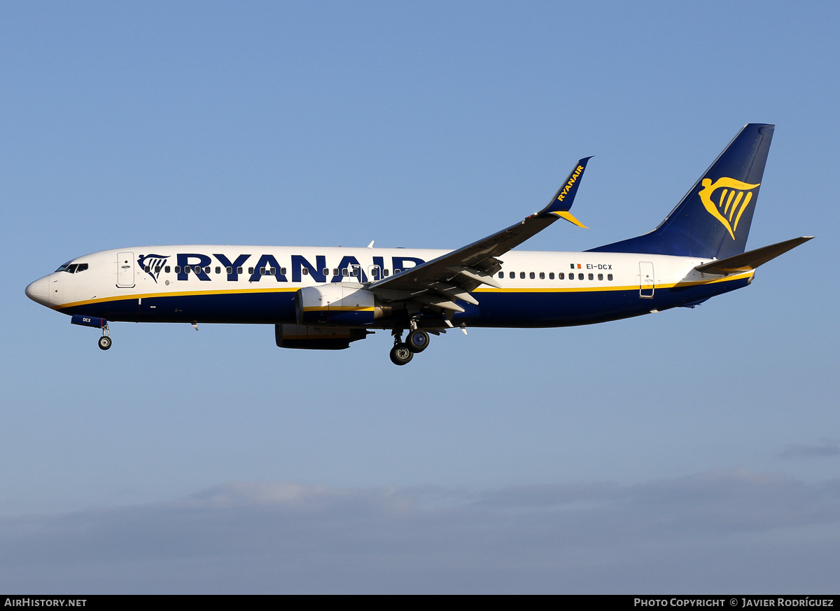 Aircraft Photo of EI-DCX | Boeing 737-8AS | Ryanair | AirHistory.net #709497