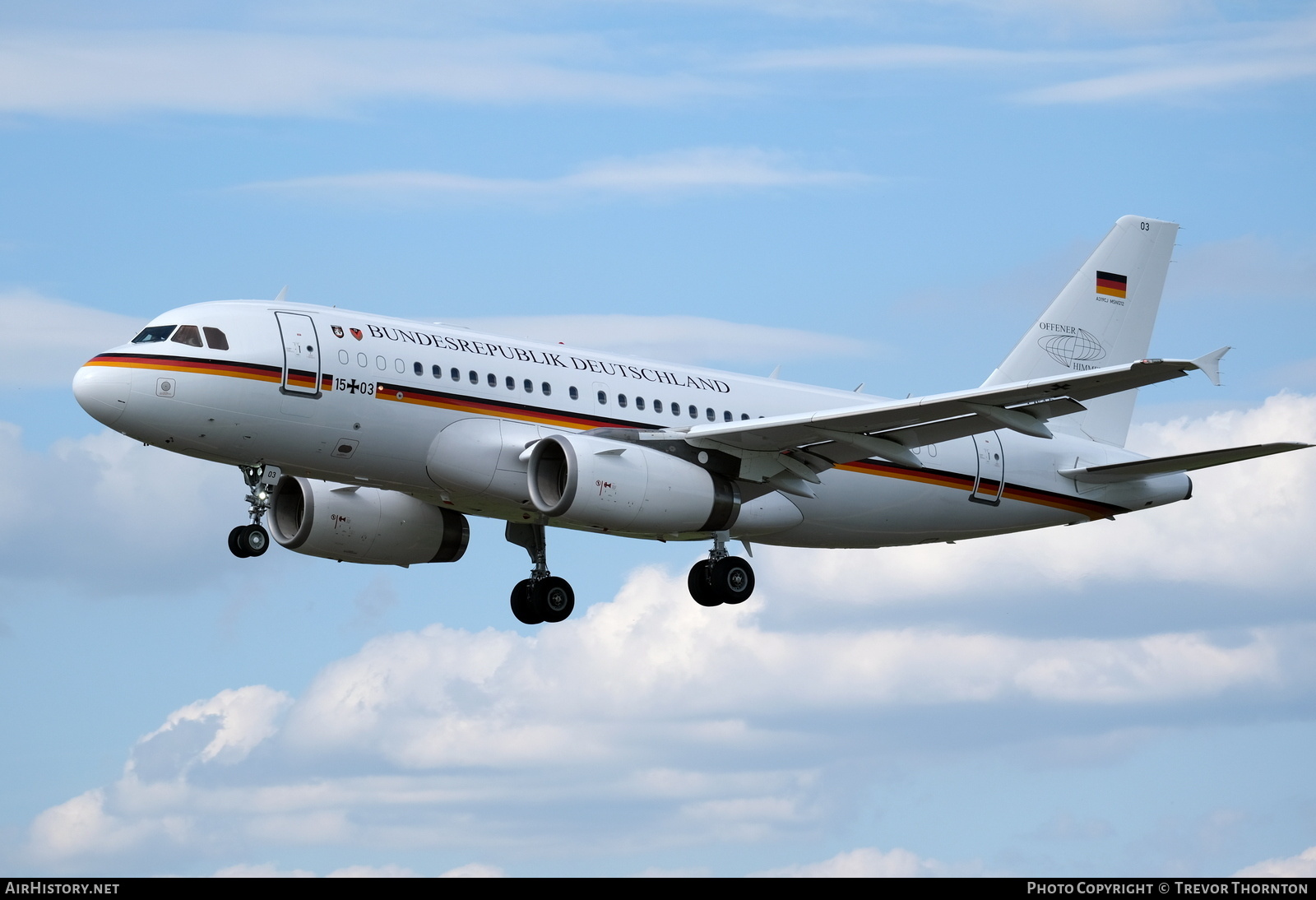 Aircraft Photo of 1503 | Airbus ACJ319 (A319-133/CJ) | Germany - Air Force | AirHistory.net #709536