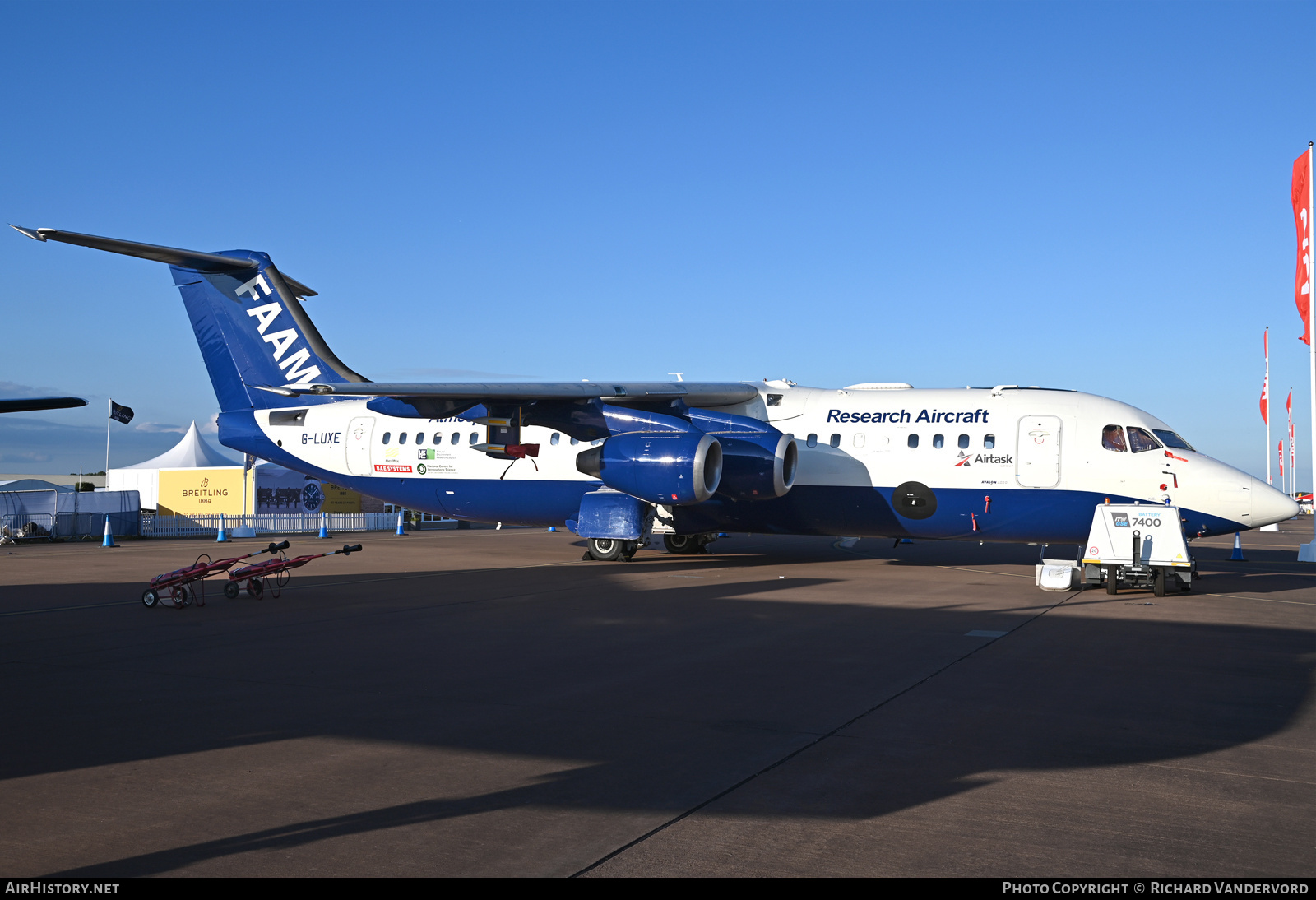 Aircraft Photo of G-LUXE | British Aerospace BAe-146-301/ARA | FAAM - Facility for Airborne Atmospheric Measurements | AirHistory.net #709559