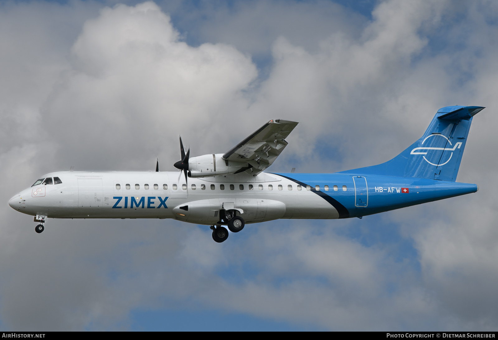 Aircraft Photo of HB-AFW | ATR ATR-72-202/F | Zimex Aviation | AirHistory.net #709656