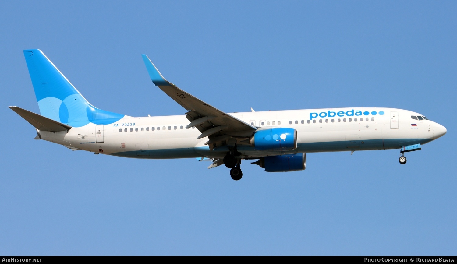 Aircraft Photo of RA-73238 | Boeing 737-800 | Pobeda Airlines | AirHistory.net #709778
