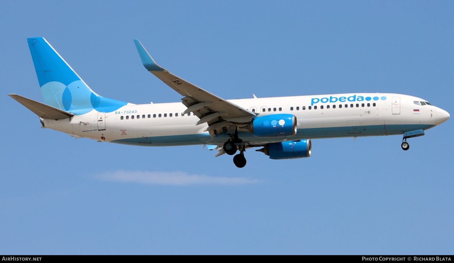 Aircraft Photo of RA-73243 | Boeing 737-800 | Pobeda Airlines | AirHistory.net #709779
