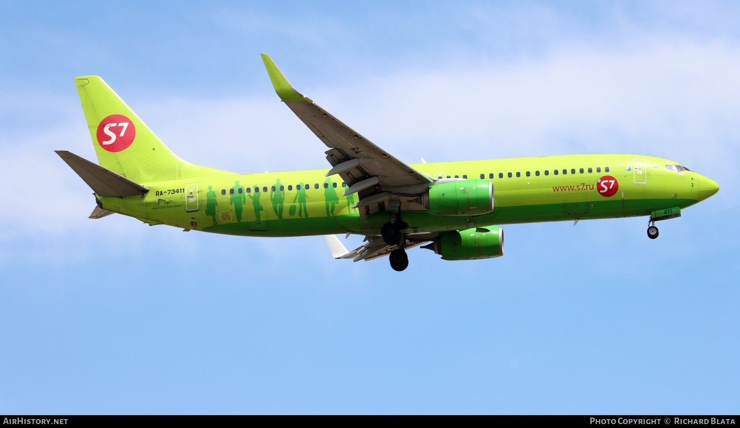 Aircraft Photo of RA-73411 | Boeing 737-8GJ | S7 Airlines | AirHistory.net #709798