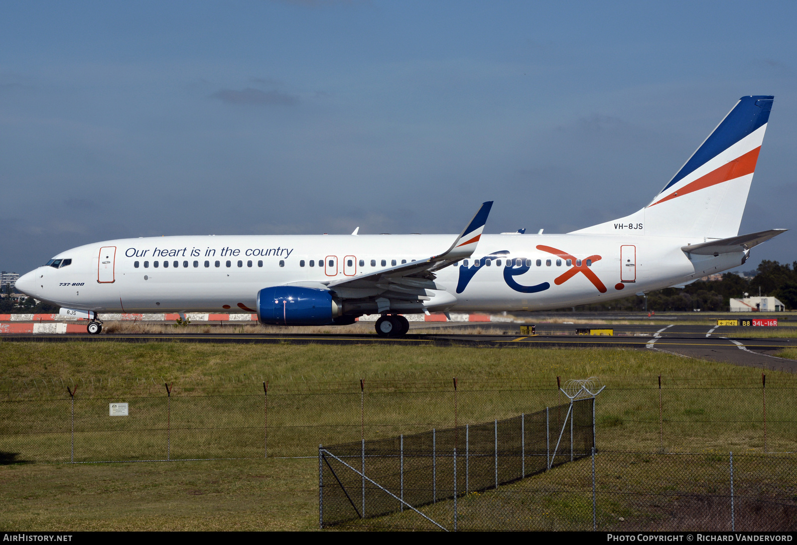 Aircraft Photo of VH-8JS | Boeing 737-8SA | REX - Regional Express | AirHistory.net #709821