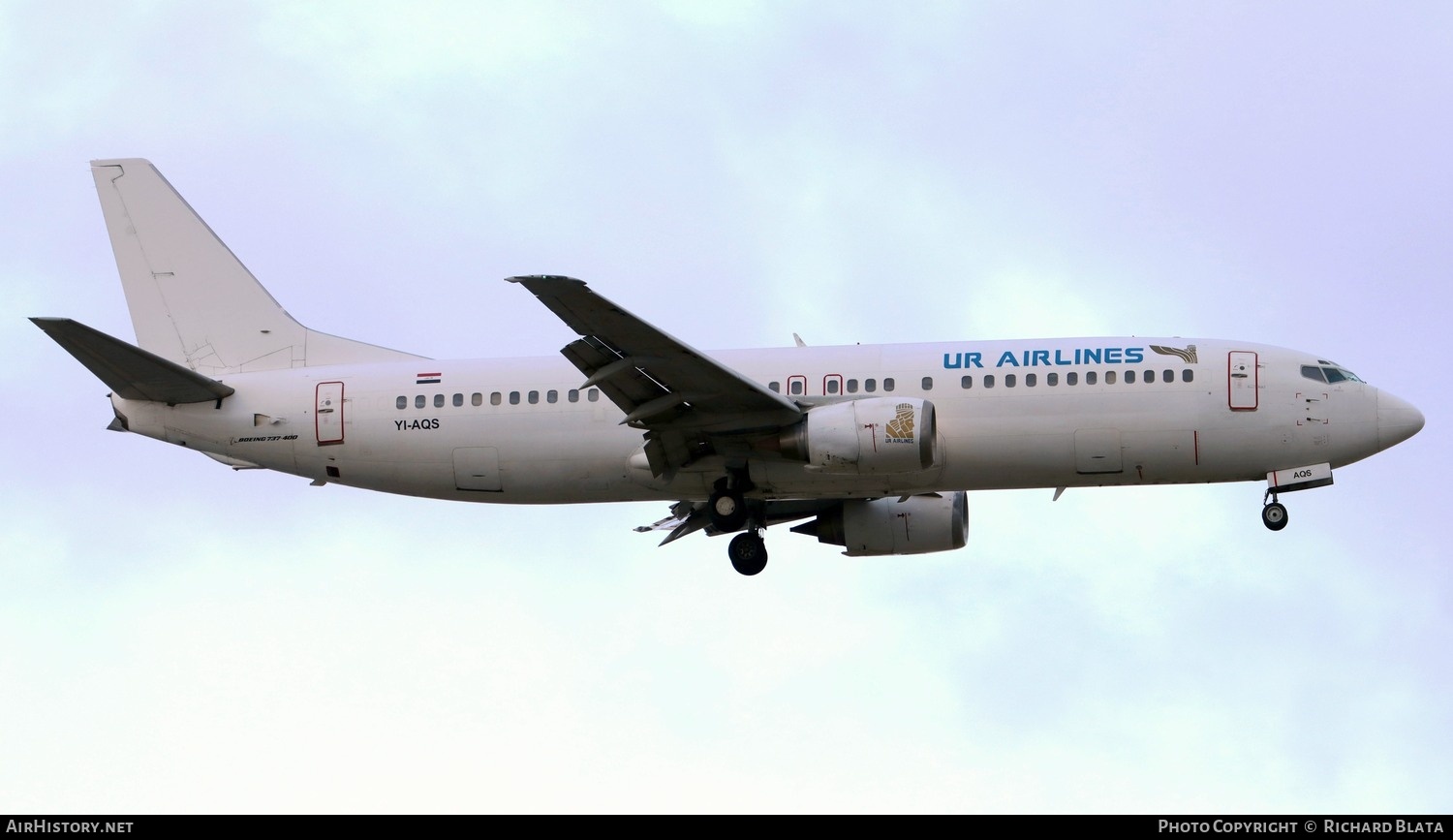 Aircraft Photo of YI-AQS | Boeing 737-48E | UR Airlines | AirHistory.net #709876