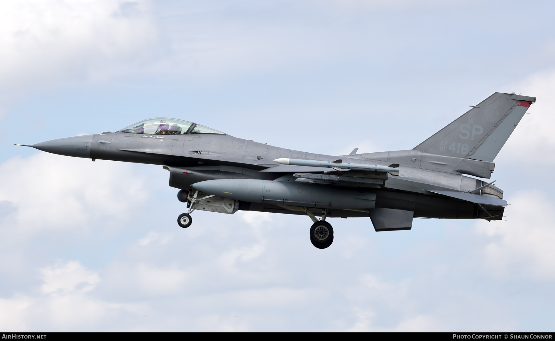 Aircraft Photo of 91-0418 / AF91-418 | Lockheed F-16CM Fighting Falcon | USA - Air Force | AirHistory.net #709964