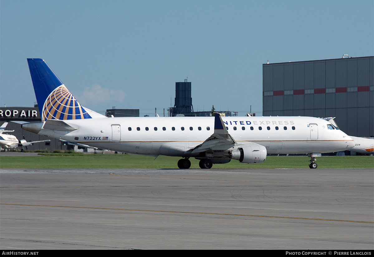 Aircraft Photo of N722YX | Embraer 175LR (ERJ-170-200LR) | United Express | AirHistory.net #709991