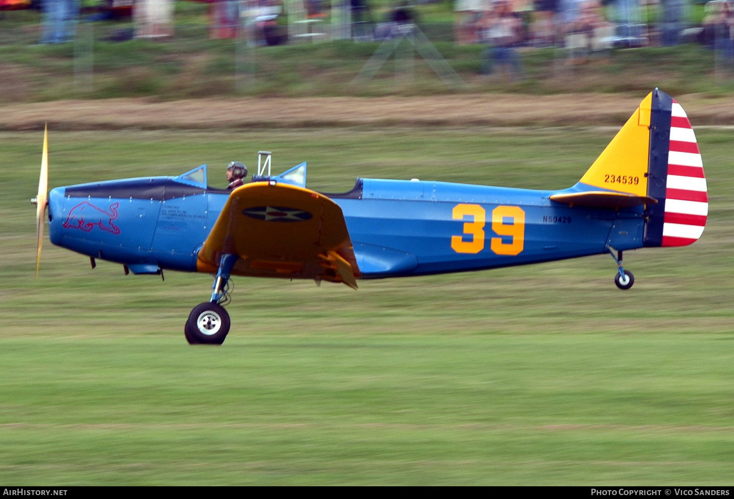 Aircraft Photo of N50429 / 234539 | Fairchild PT-19B Cornell (M-62A) | Red Bull | USA - Air Force | AirHistory.net #710114