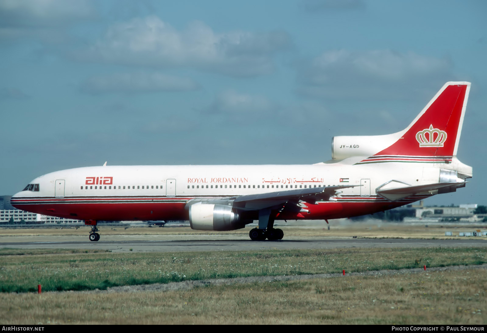 Aircraft Photo of JY-AGD | Lockheed L-1011-385-3 TriStar 500 | Alia - The Royal Jordanian Airline | AirHistory.net #710191