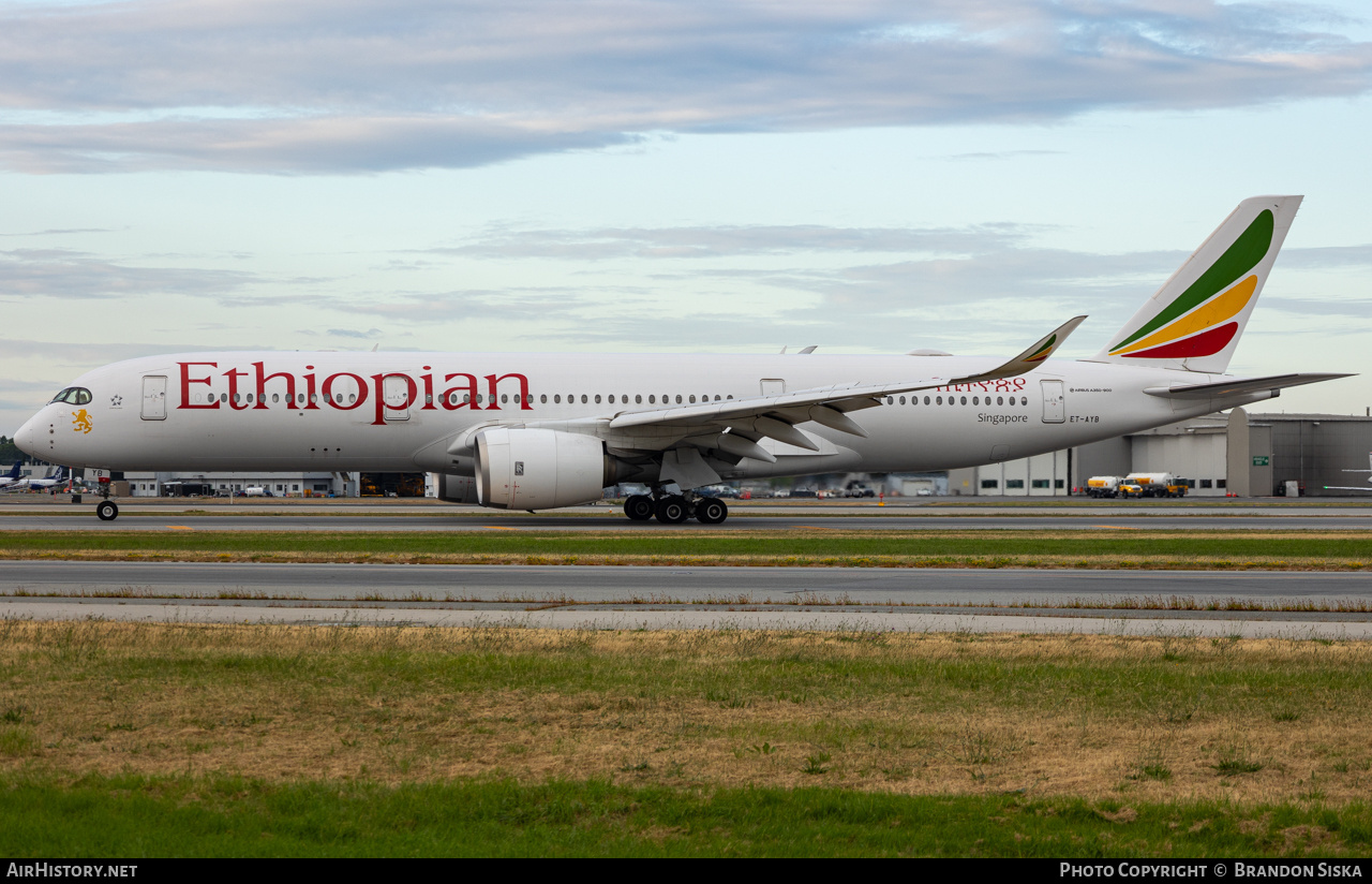 Aircraft Photo of ET-AYB | Airbus A350-941 | Ethiopian Airlines | AirHistory.net #710318