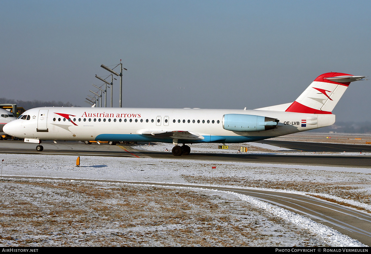 Aircraft Photo of OE-LVB | Fokker 100 (F28-0100) | Austrian Arrows | AirHistory.net #710424