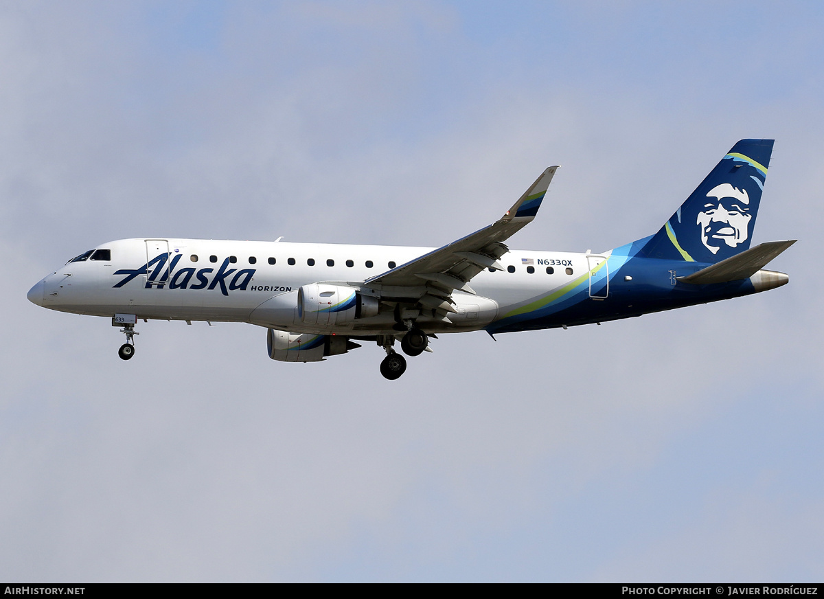 Aircraft Photo of N633QX | Embraer 170LR (ERJ-170-100LR) | Alaska Airlines | AirHistory.net #710477