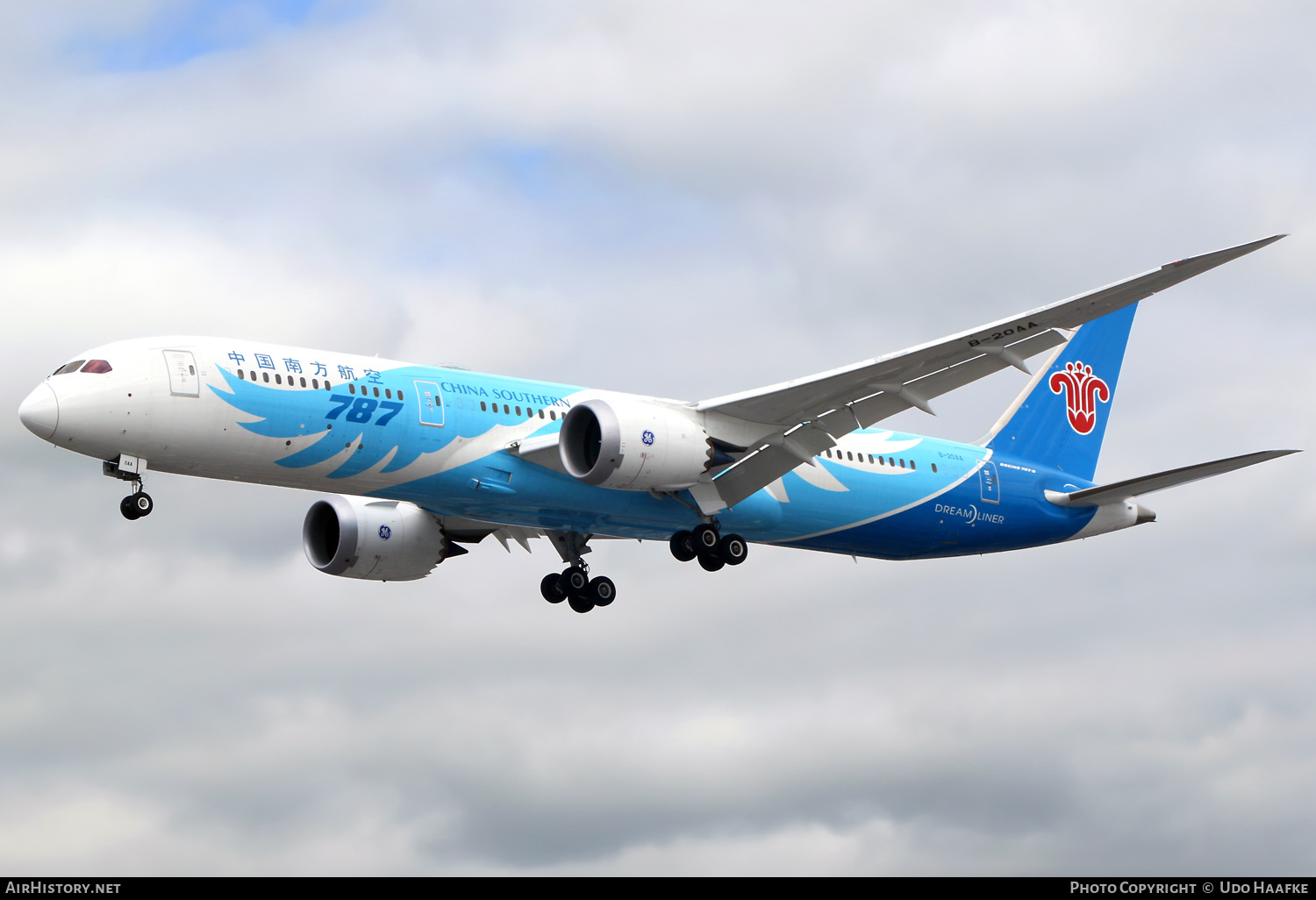 Aircraft Photo of B-20AA | Boeing 787-9 Dreamliner | China Southern Airlines | AirHistory.net #710593