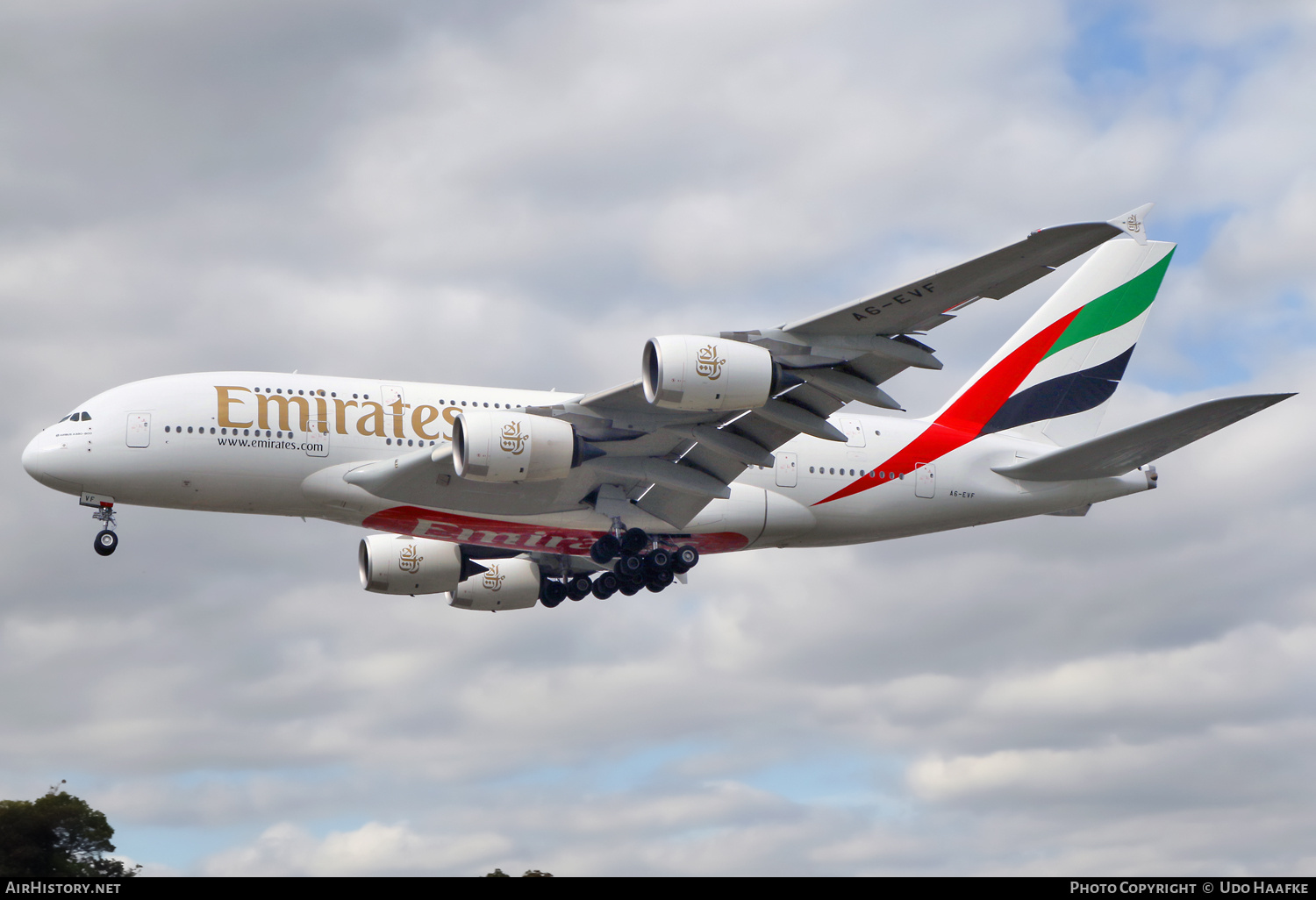 Aircraft Photo of A6-EVF | Airbus A380-842 | Emirates | AirHistory.net #710677