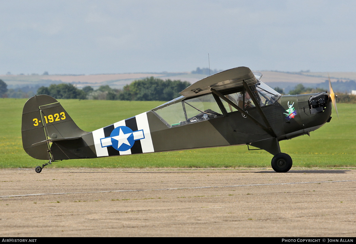 Aircraft Photo of G-BRHP / 3-1923 | Aeronca O-58B Grasshopper | USA - Air Force | AirHistory.net #710779
