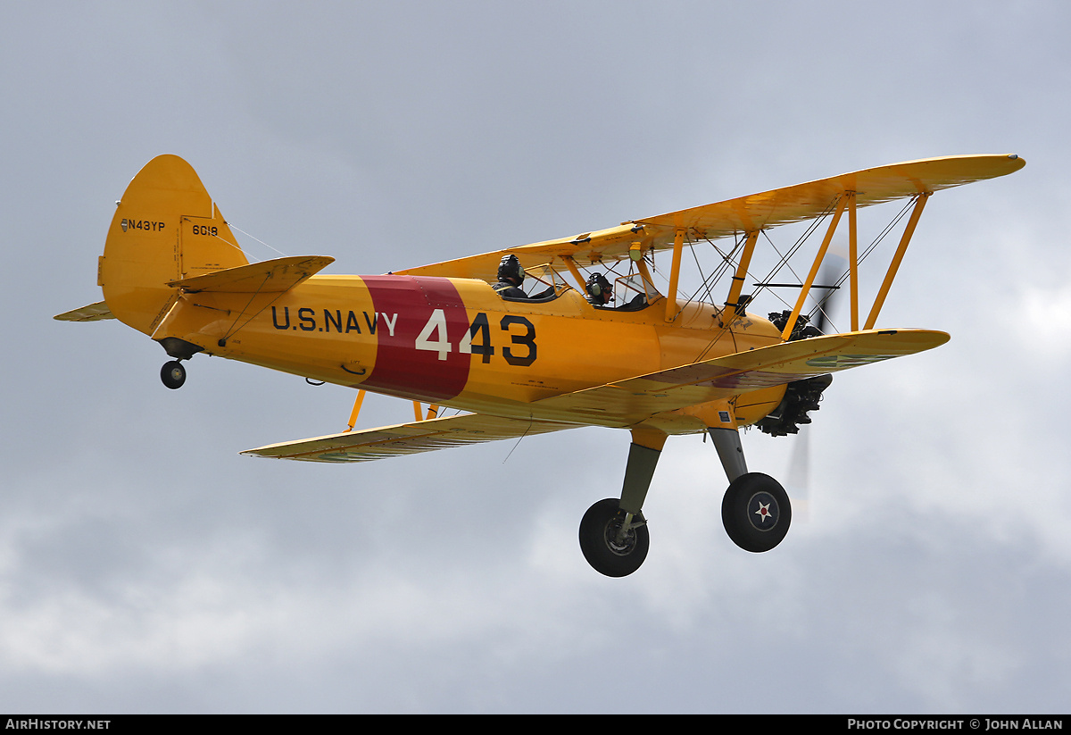 Aircraft Photo of N43YP / 6018 | Boeing N2S-5 Kaydet (E75) | USA - Navy | AirHistory.net #710782