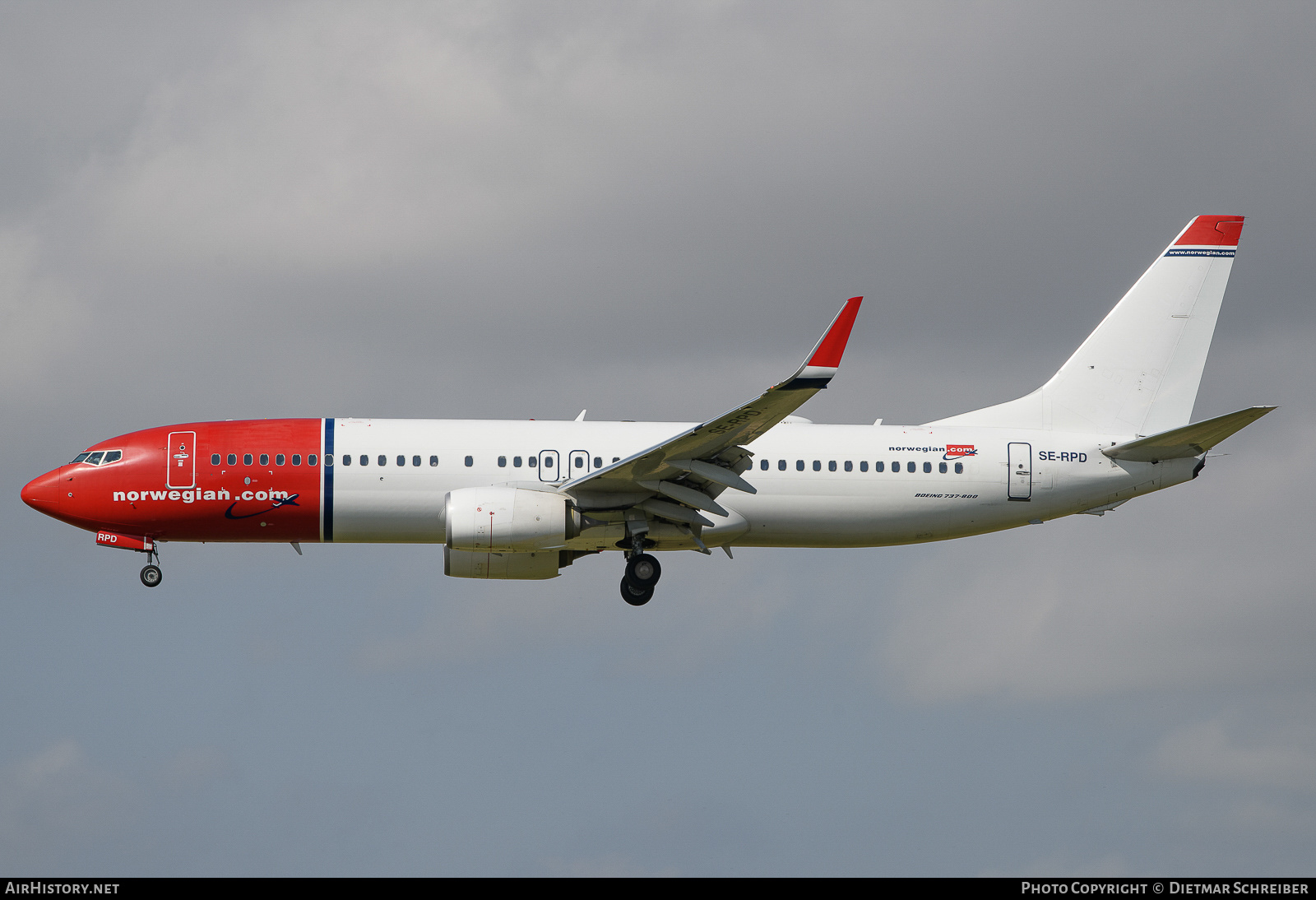 Aircraft Photo of SE-RPD | Boeing 737-8JP | Norwegian | AirHistory.net #711075