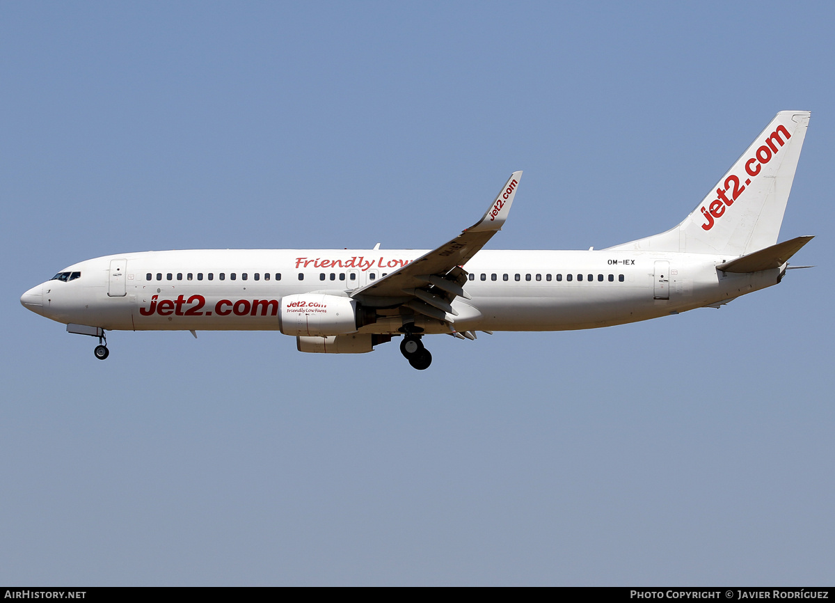 Aircraft Photo of OM-IEX | Boeing 737-8BK | Jet2 | AirHistory.net #711152