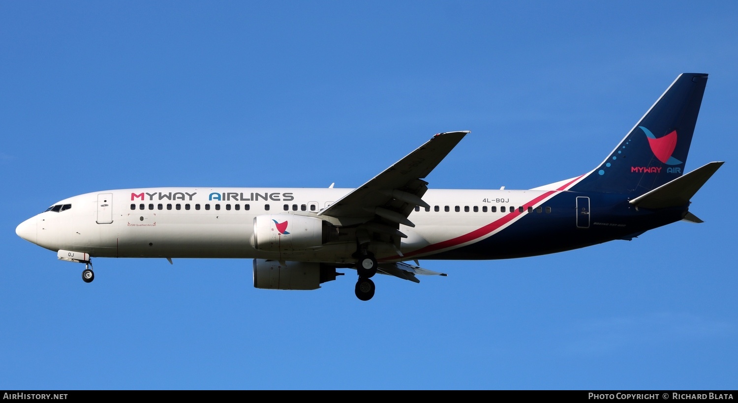 Aircraft Photo of 4L-BQJ | Boeing 737-8AL | MyWay Airlines | AirHistory.net #711185