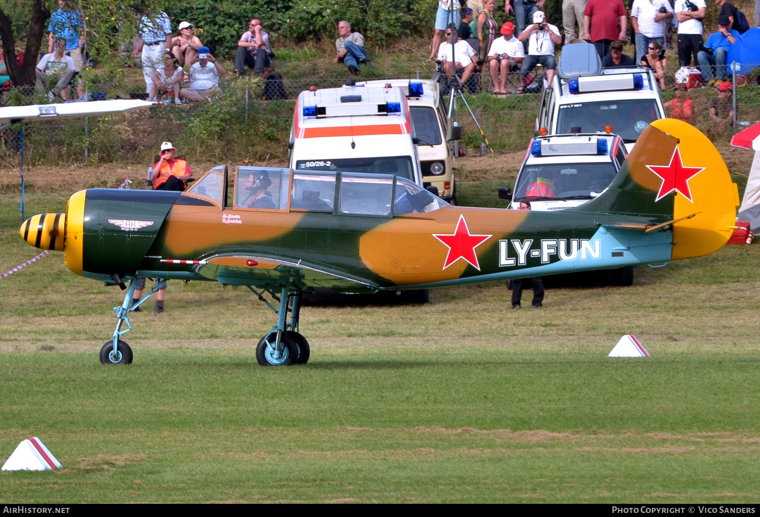 Aircraft Photo of LY-FUN | Yakovlev Yak-52 | Russia - Air Force | AirHistory.net #711233