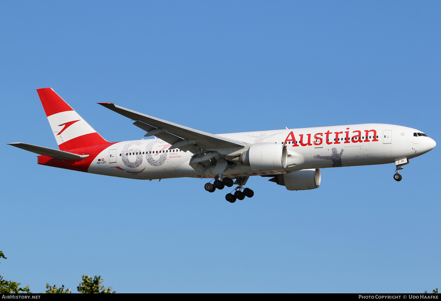 Aircraft Photo of OE-LPF | Boeing 777-2Q8/ER | Austrian Airlines | AirHistory.net #711357