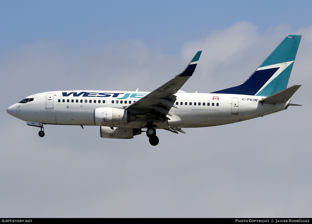 Aircraft Photo of C-FKIW | Boeing 737-7CT | WestJet | AirHistory.net #711406