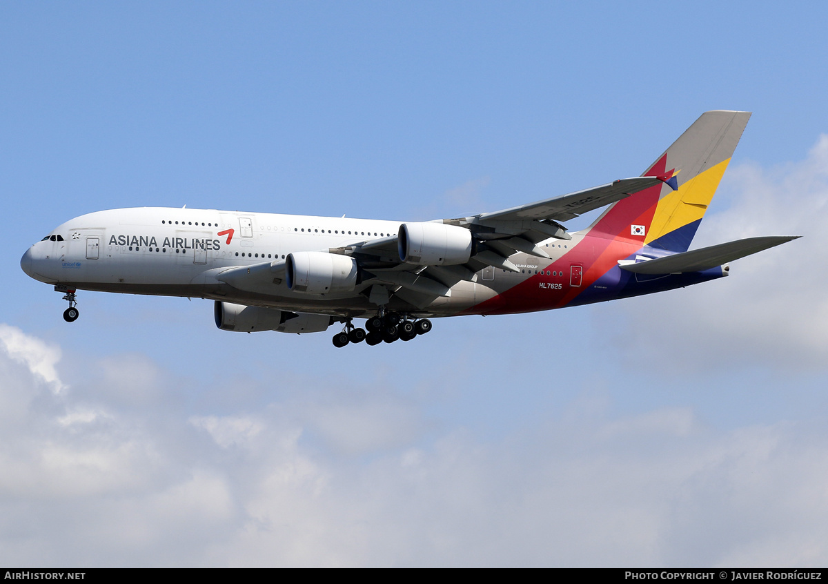Aircraft Photo of HL7625 | Airbus A380-841 | Asiana Airlines | AirHistory.net #711422