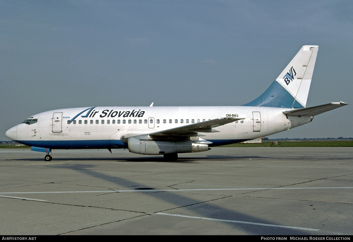 Aircraft Photo of OM-BWJ | Boeing 737-230/Adv | Air Slovakia | AirHistory.net #711423