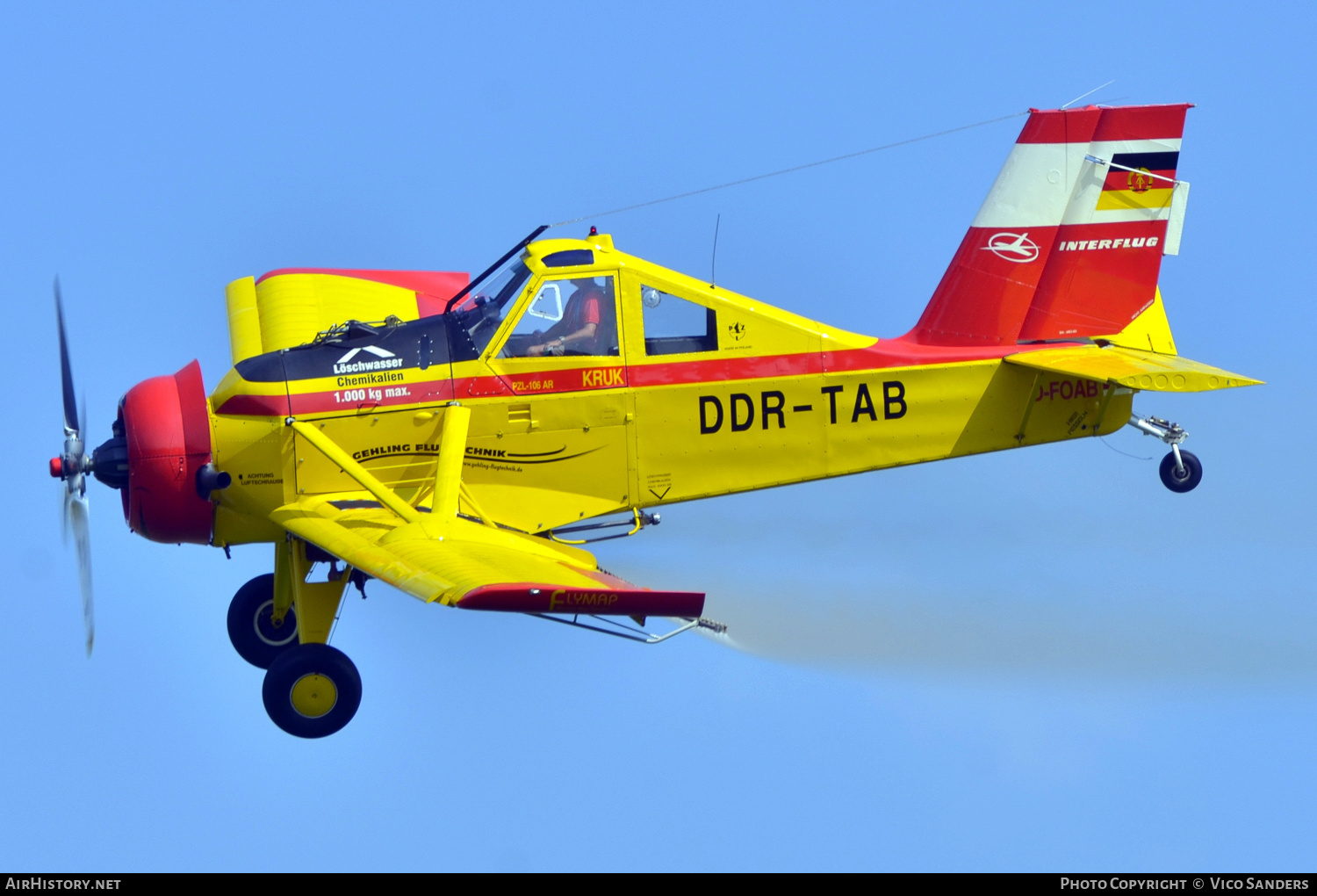 Aircraft Photo of D-FOAB / DDR-TAB | PZL-Okecie PZL-106AR Kruk | Gehling Flugtechnik | Interflug | AirHistory.net #711464
