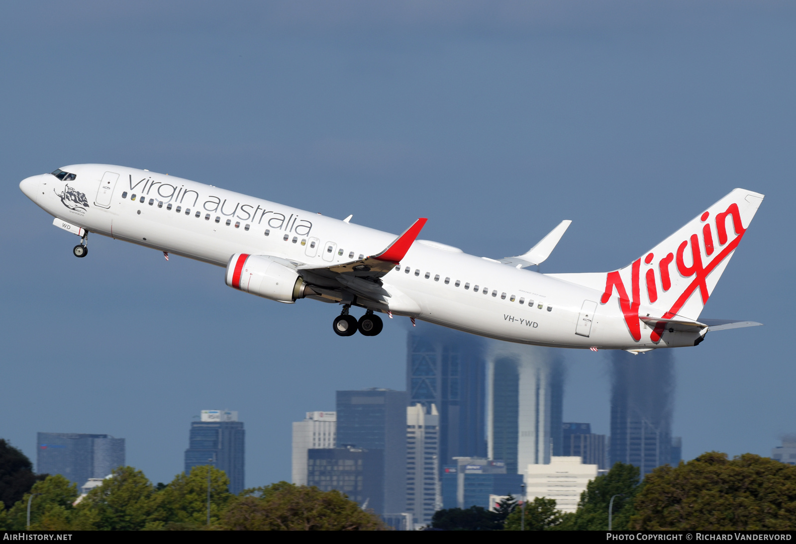 Aircraft Photo of VH-YWD | Boeing 737-800 | Virgin Australia Airlines | AirHistory.net #711536