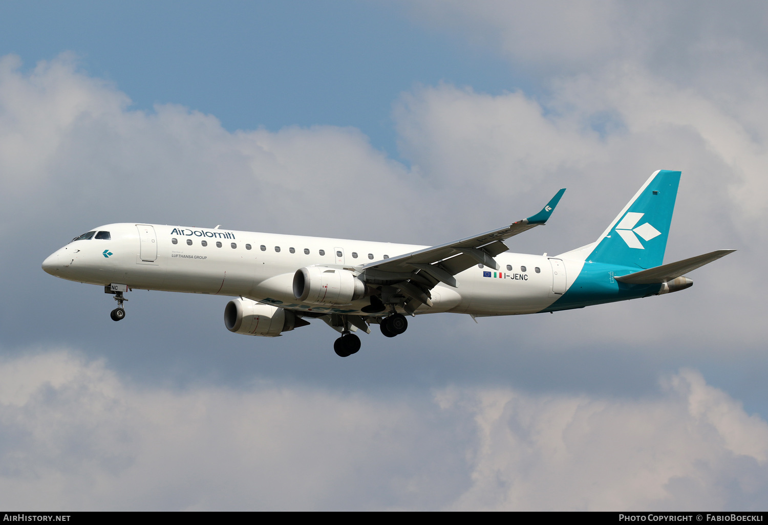 Aircraft Photo of I-JENC | Embraer 190LR (ERJ-190-100LR) | Air Dolomiti | AirHistory.net #711558