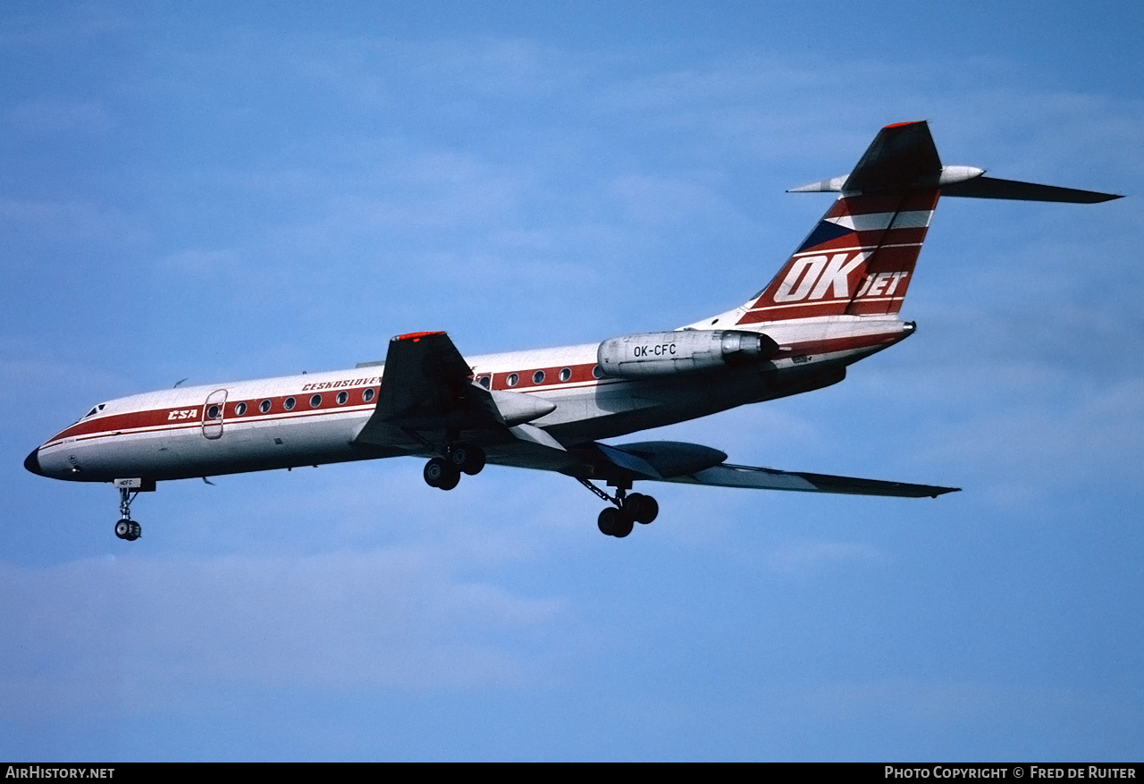 Aircraft Photo of OK-CFC | Tupolev Tu-134A | ČSA - Československé Aerolinie - Czechoslovak Airlines | AirHistory.net #711652