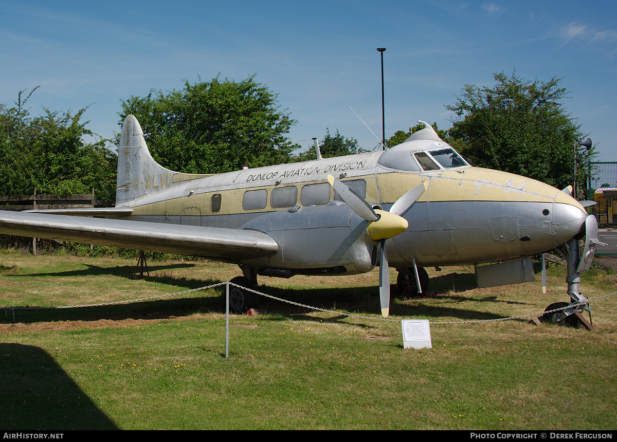Aircraft Photo of G-ALVD / G-ALCU | De Havilland D.H. 104 Dove 2B | Dunlop Aviation Division | AirHistory.net #711688
