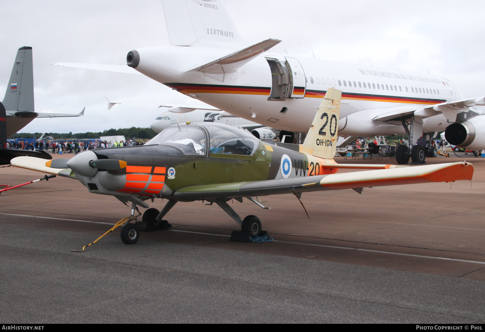 Aircraft Photo of OH-ION / VN-20 | Valmet L-70 Vinka | Finland - Air Force | AirHistory.net #711788